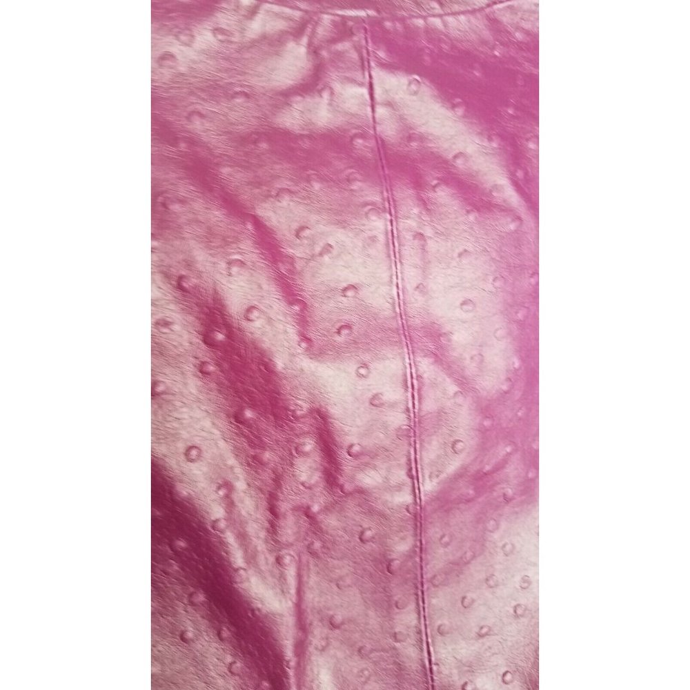 Vintage Hal Rubenstein Sz. L Purple Textured 100% Leather Jacket W/Pockets - Picture 7 of 7